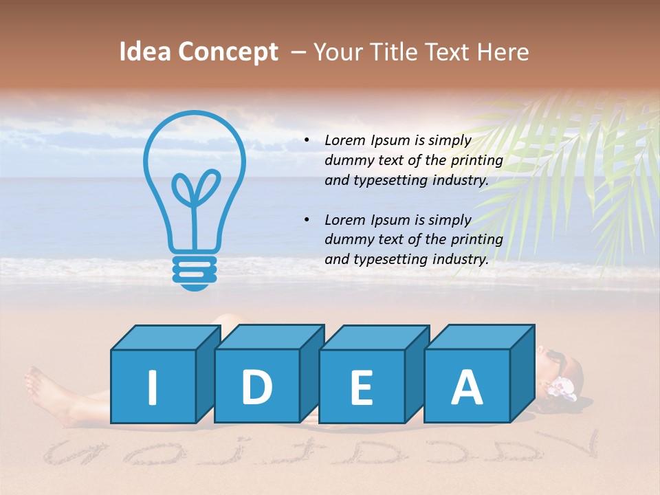 Dayspa Blue Palm PowerPoint Template