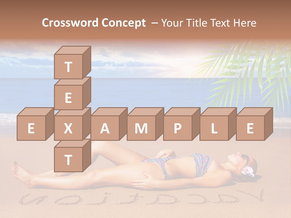 Dayspa Blue Palm PowerPoint Template