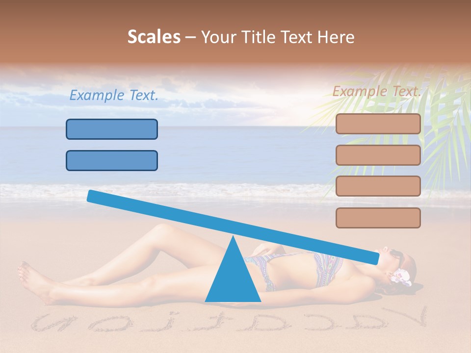 Dayspa Blue Palm PowerPoint Template