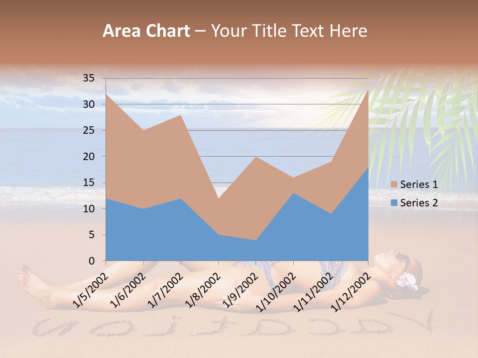 Dayspa Blue Palm PowerPoint Template