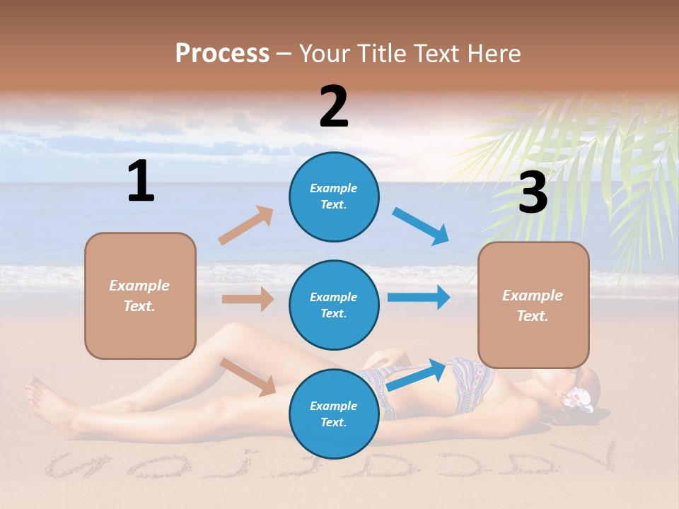 Dayspa Blue Palm PowerPoint Template