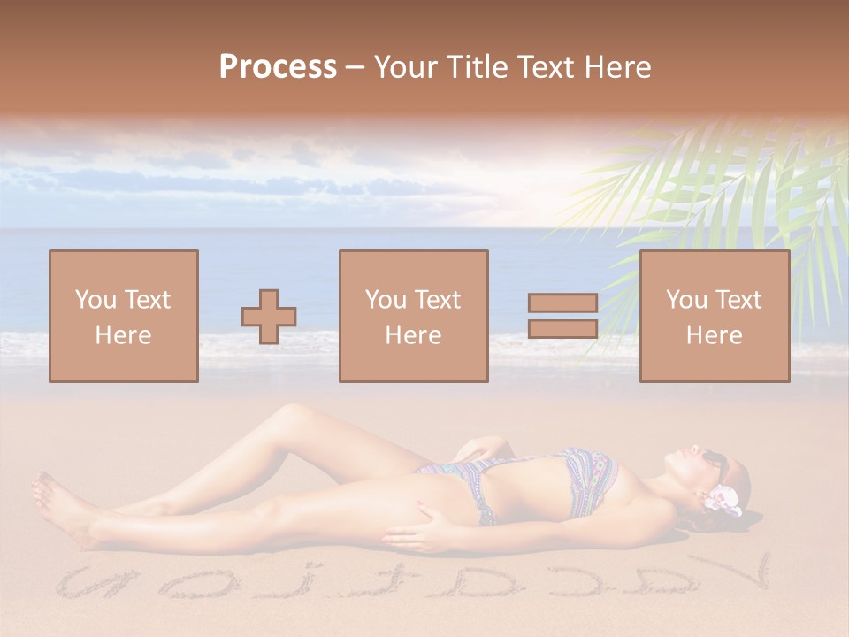 Dayspa Blue Palm PowerPoint Template