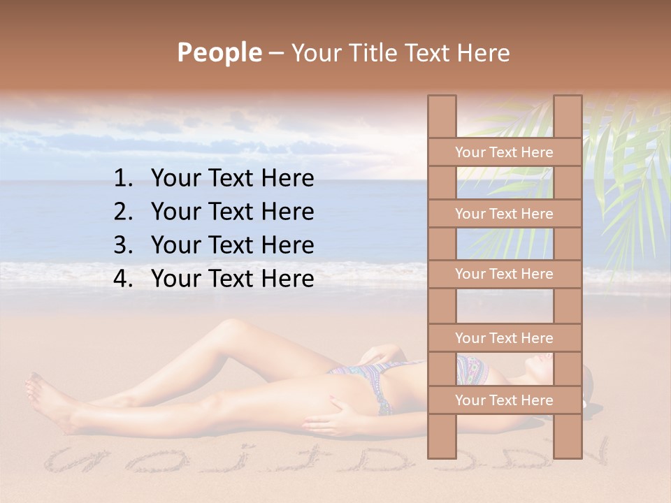 Dayspa Blue Palm PowerPoint Template