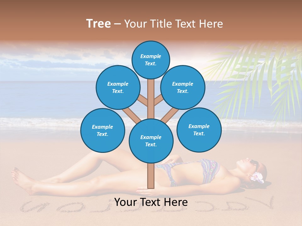 Dayspa Blue Palm PowerPoint Template