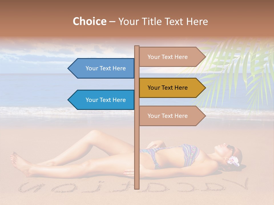 Dayspa Blue Palm PowerPoint Template