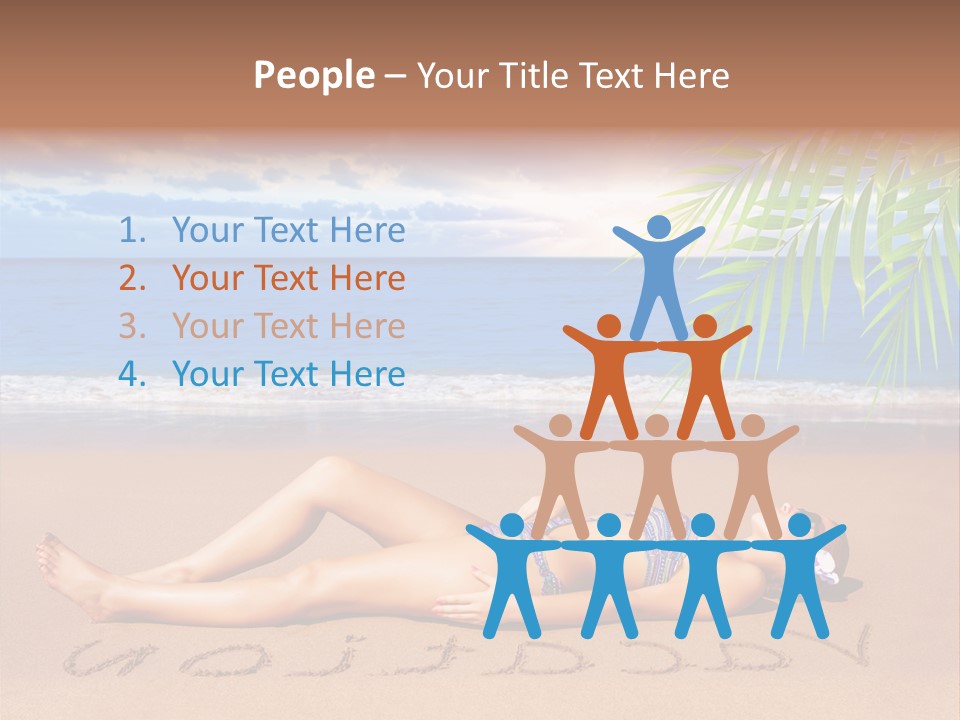 Dayspa Blue Palm PowerPoint Template