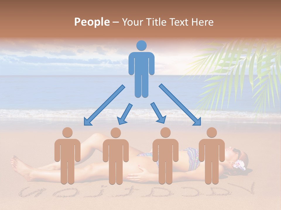 Dayspa Blue Palm PowerPoint Template