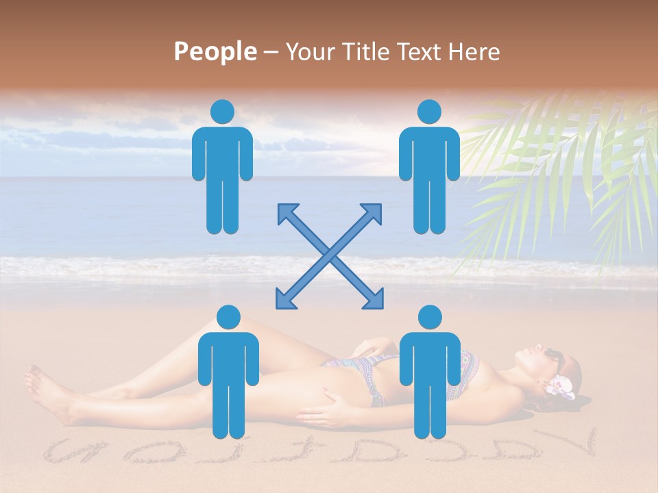 Dayspa Blue Palm PowerPoint Template