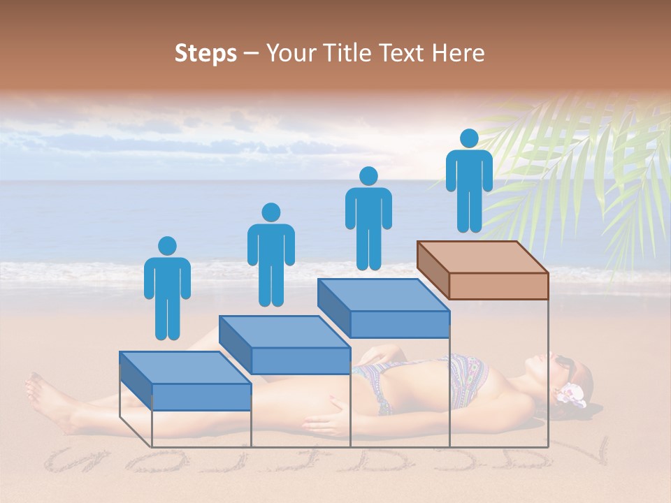 Dayspa Blue Palm PowerPoint Template