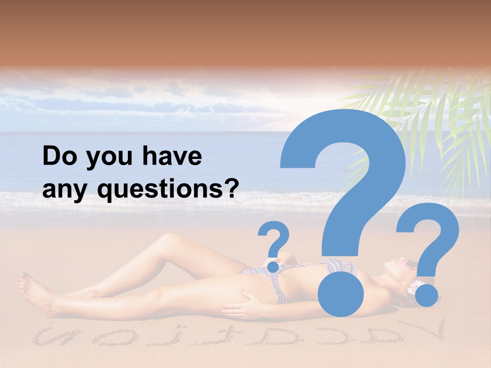 Dayspa Blue Palm PowerPoint Template