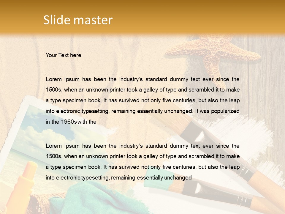 Lotion Art Paintbrush PowerPoint Template