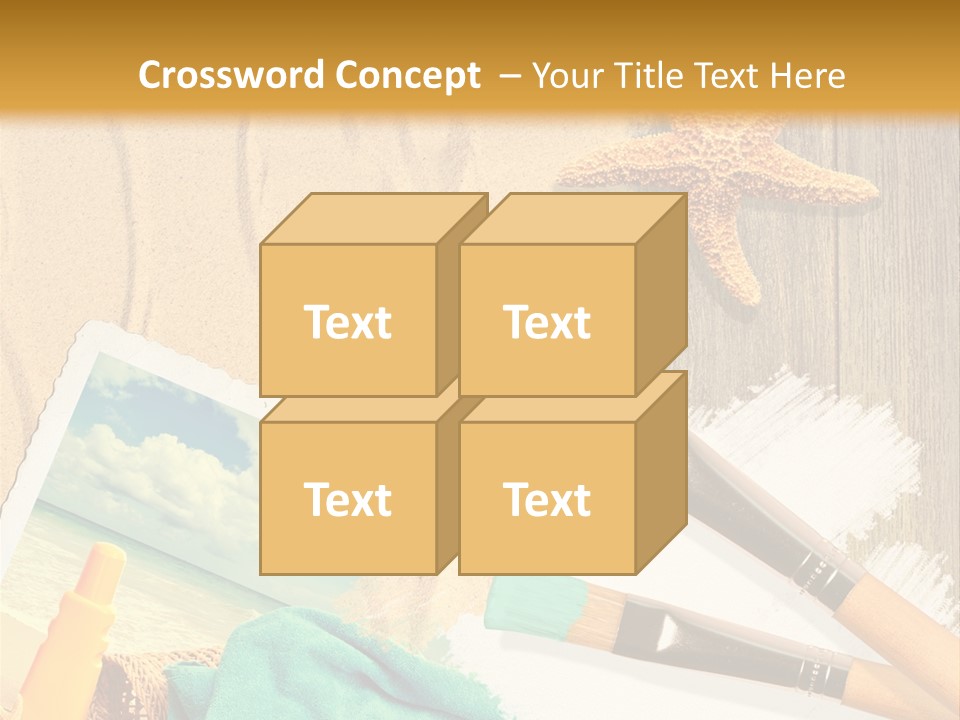 Lotion Art Paintbrush PowerPoint Template