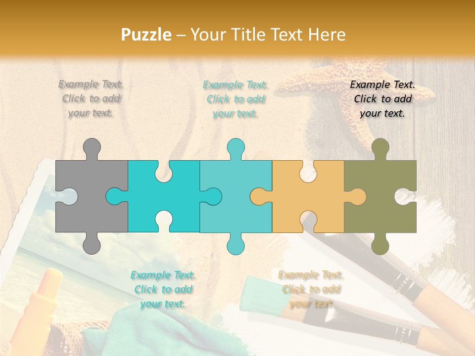 Lotion Art Paintbrush PowerPoint Template