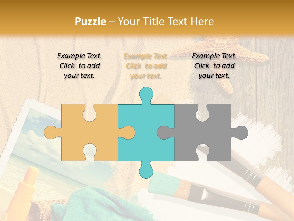 Lotion Art Paintbrush PowerPoint Template