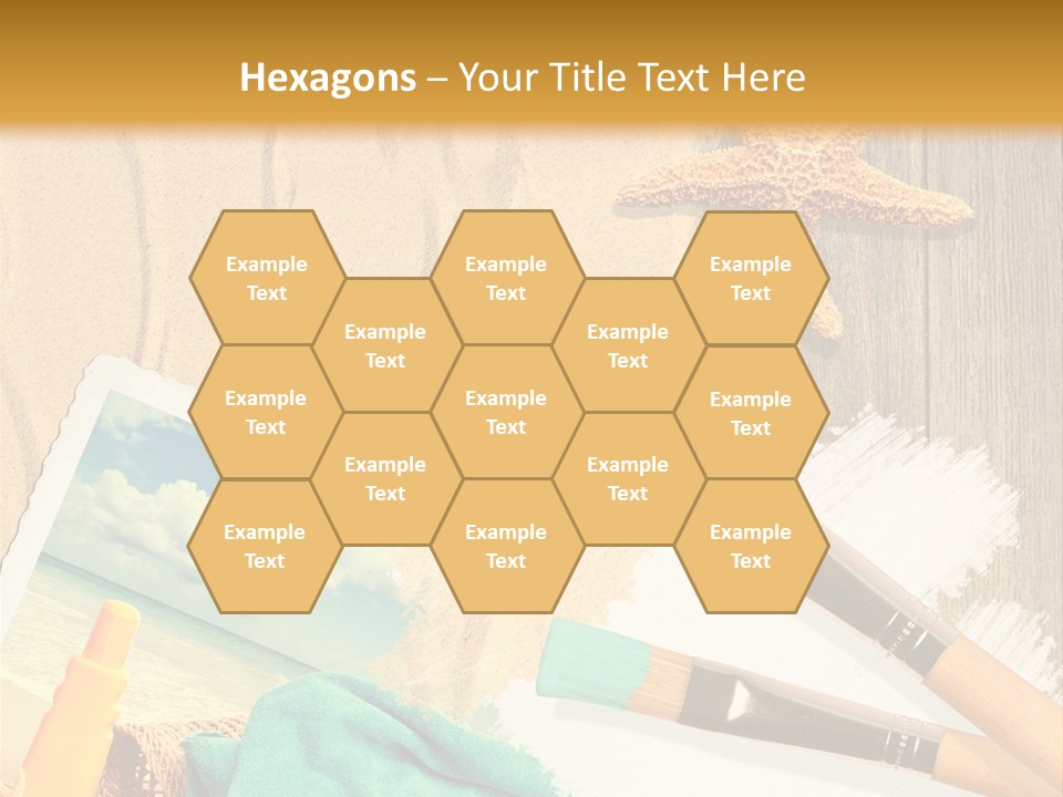 Lotion Art Paintbrush PowerPoint Template