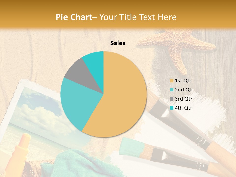 Lotion Art Paintbrush PowerPoint Template