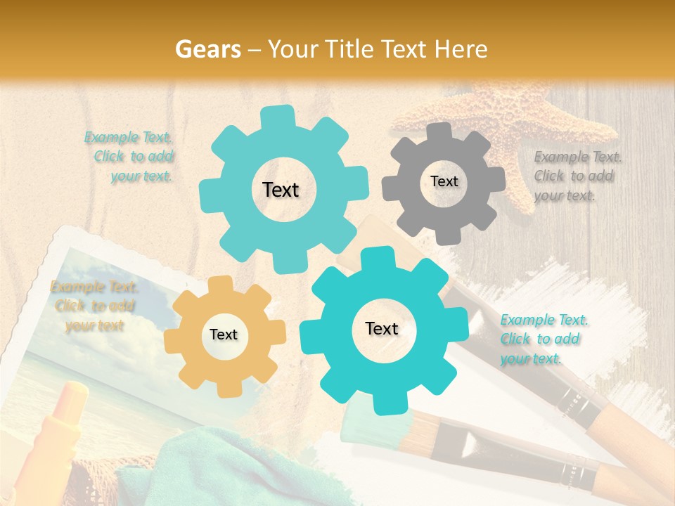 Lotion Art Paintbrush PowerPoint Template