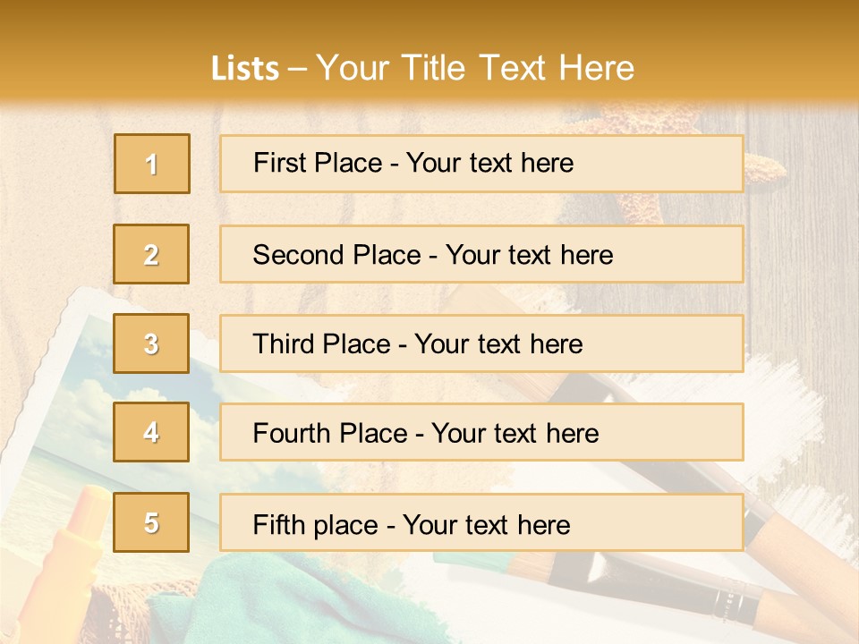 Lotion Art Paintbrush PowerPoint Template