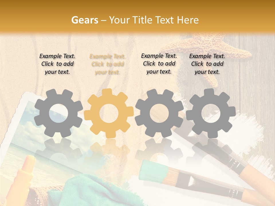 Lotion Art Paintbrush PowerPoint Template