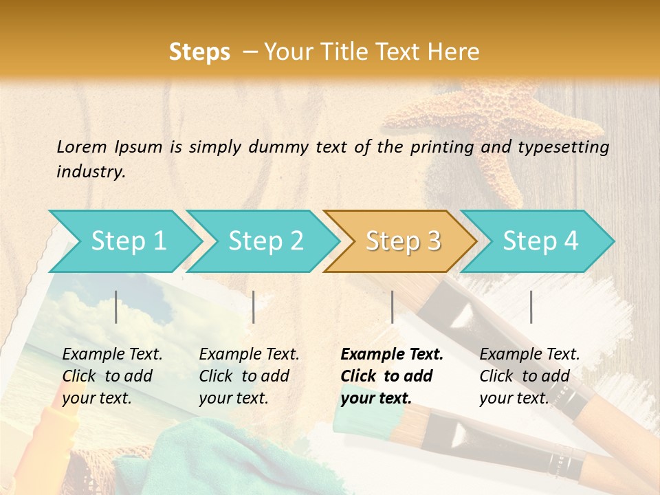 Lotion Art Paintbrush PowerPoint Template