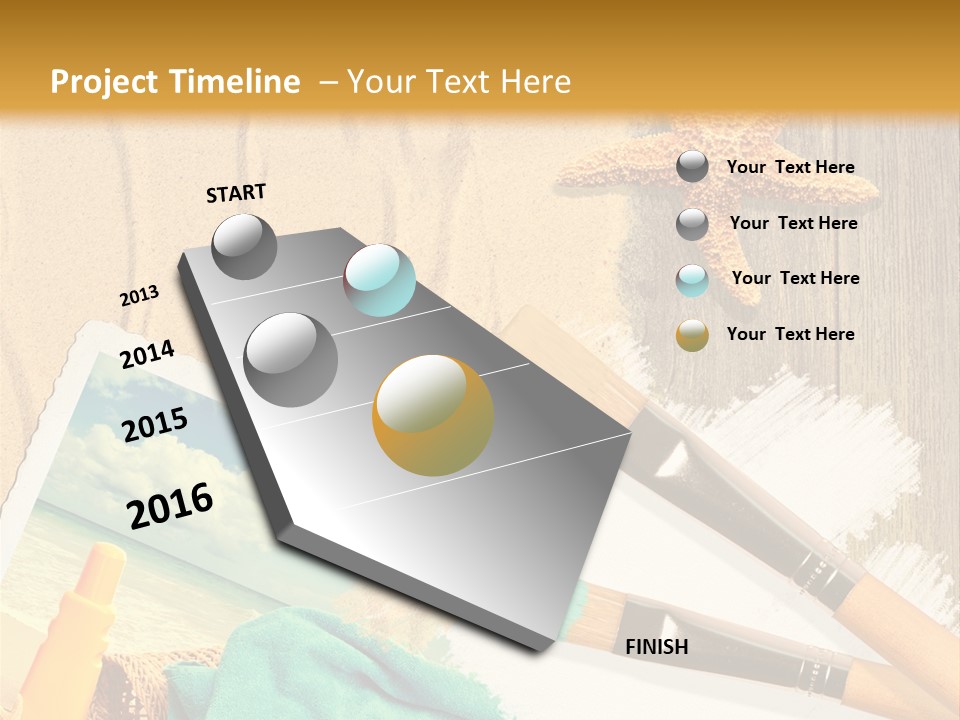 Lotion Art Paintbrush PowerPoint Template