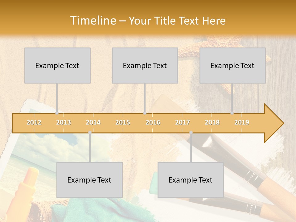 Lotion Art Paintbrush PowerPoint Template