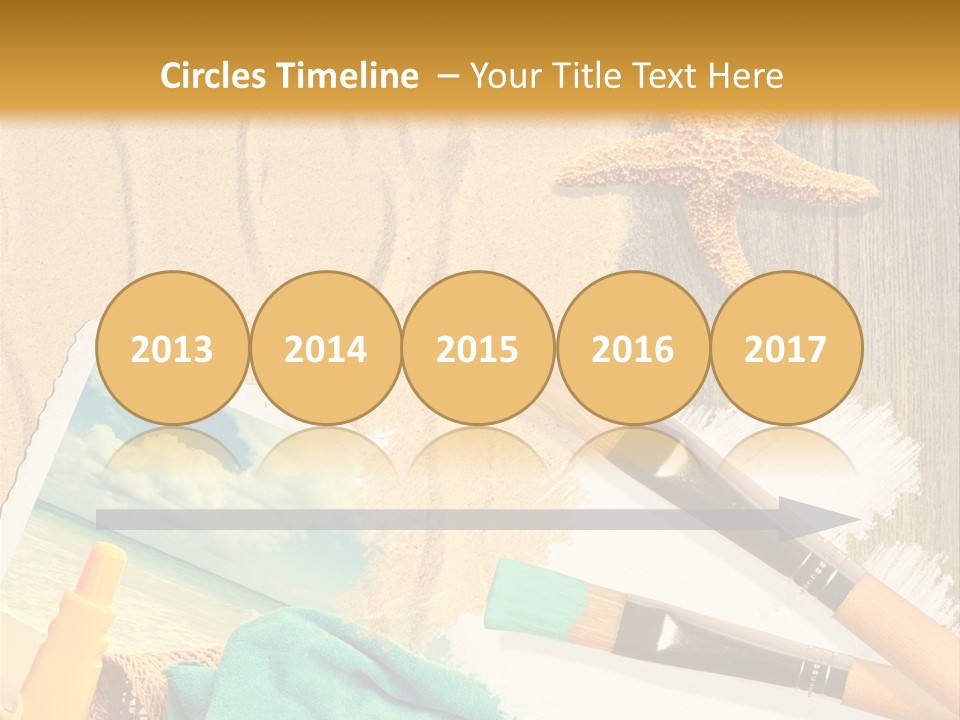 Lotion Art Paintbrush PowerPoint Template