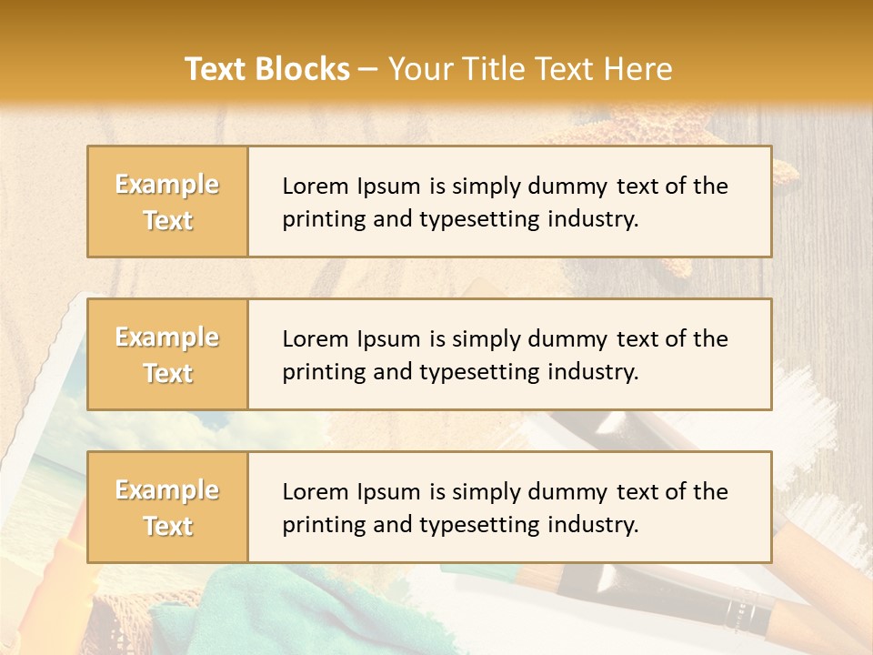 Lotion Art Paintbrush PowerPoint Template