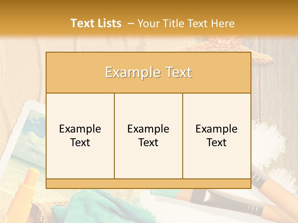 Lotion Art Paintbrush PowerPoint Template