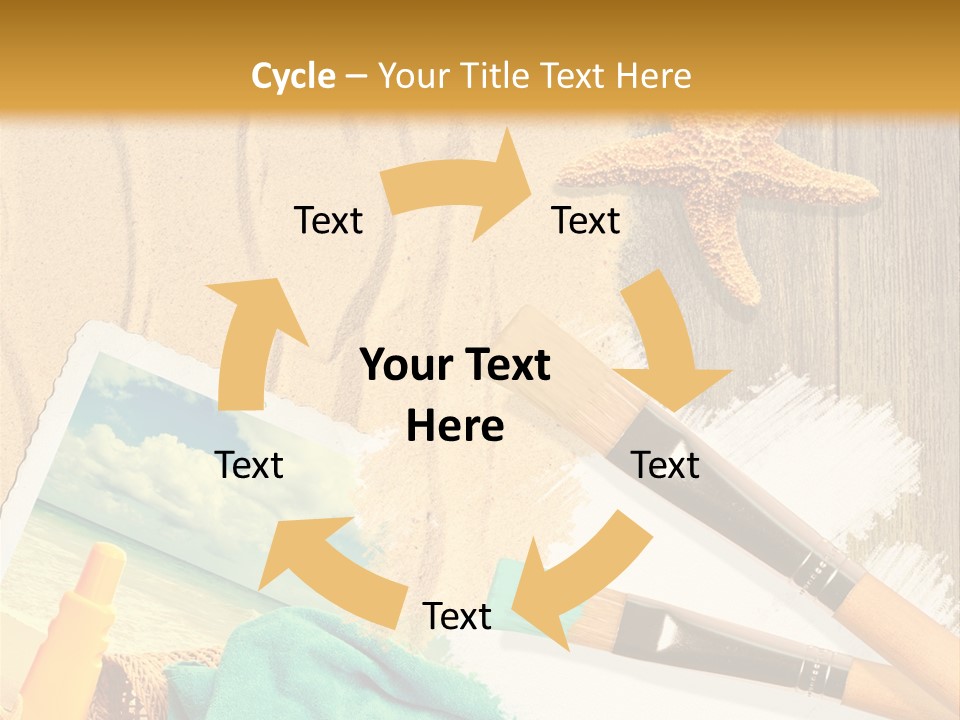 Lotion Art Paintbrush PowerPoint Template