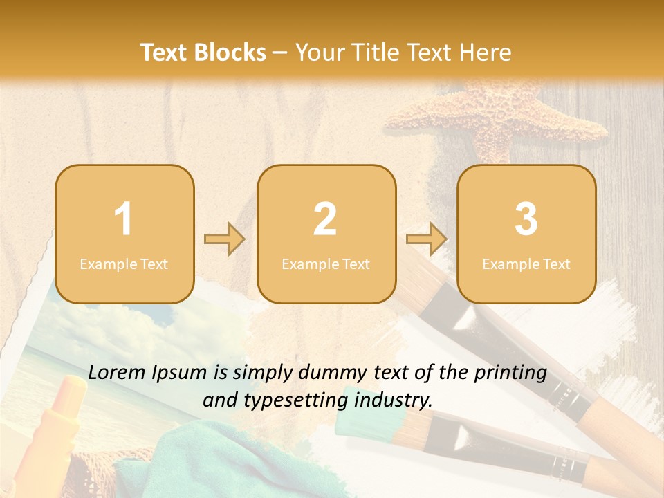 Lotion Art Paintbrush PowerPoint Template