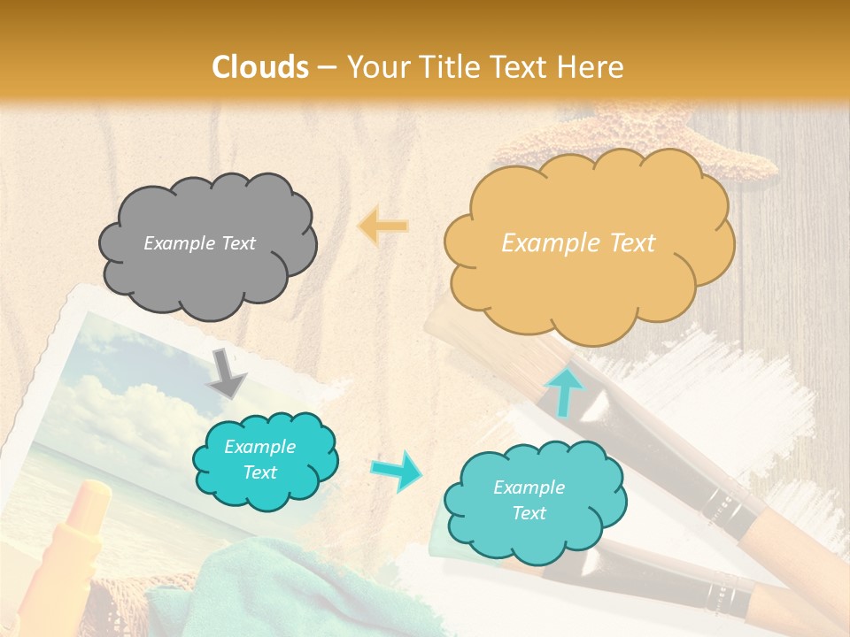 Lotion Art Paintbrush PowerPoint Template