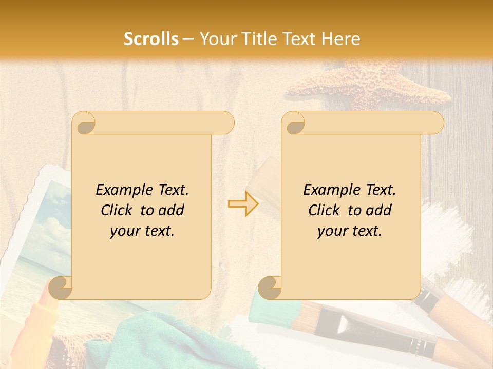 Lotion Art Paintbrush PowerPoint Template