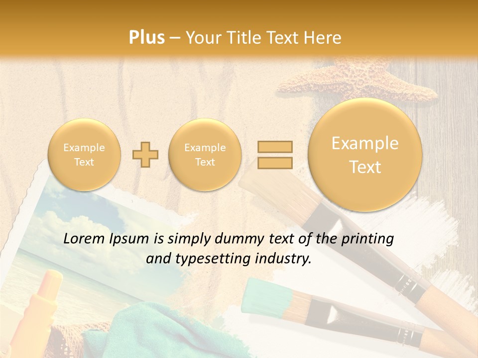 Lotion Art Paintbrush PowerPoint Template