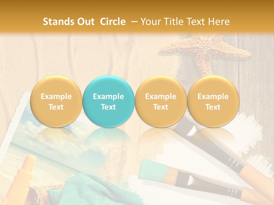 Lotion Art Paintbrush PowerPoint Template