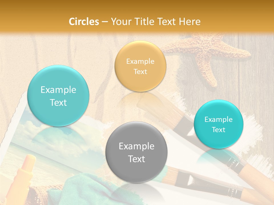 Lotion Art Paintbrush PowerPoint Template