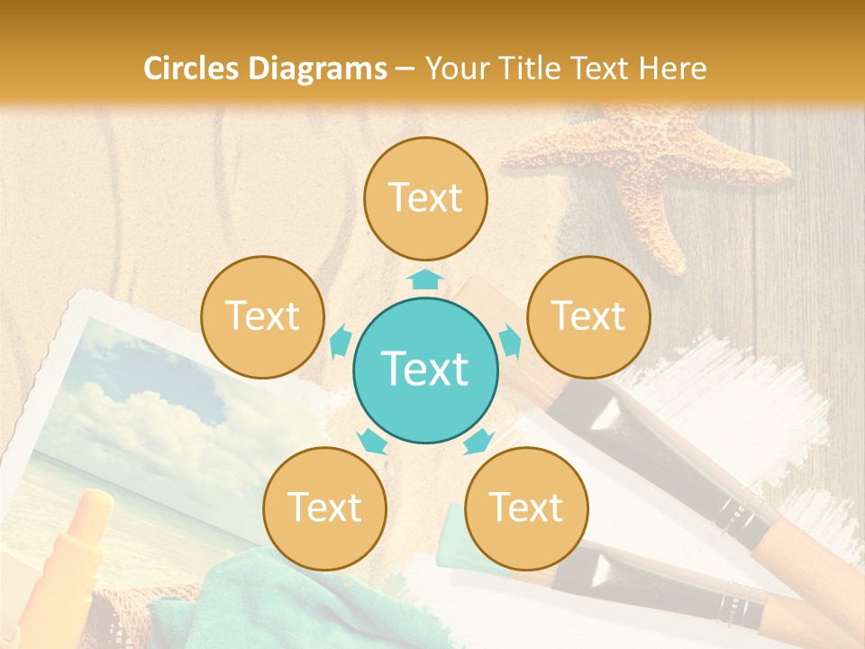 Lotion Art Paintbrush PowerPoint Template