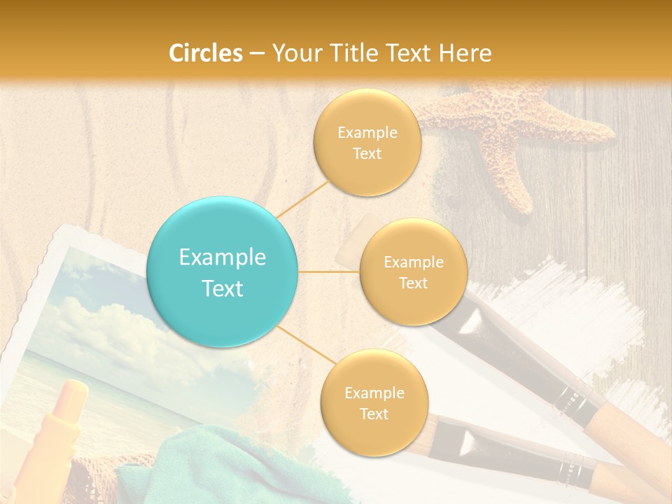 Lotion Art Paintbrush PowerPoint Template