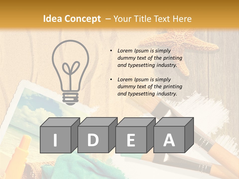 Lotion Art Paintbrush PowerPoint Template