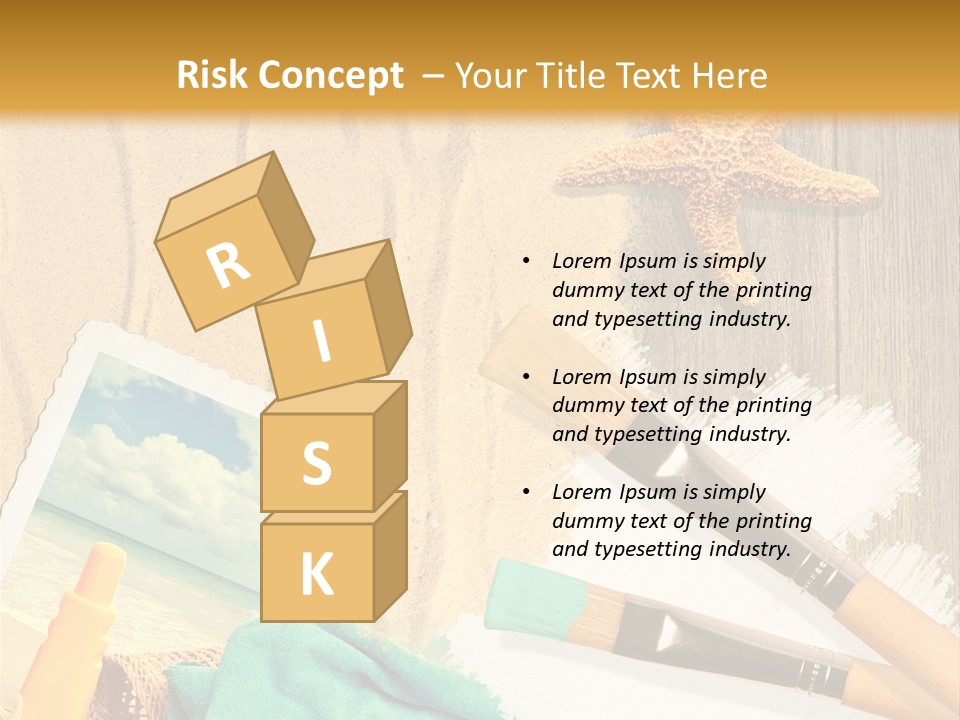 Lotion Art Paintbrush PowerPoint Template