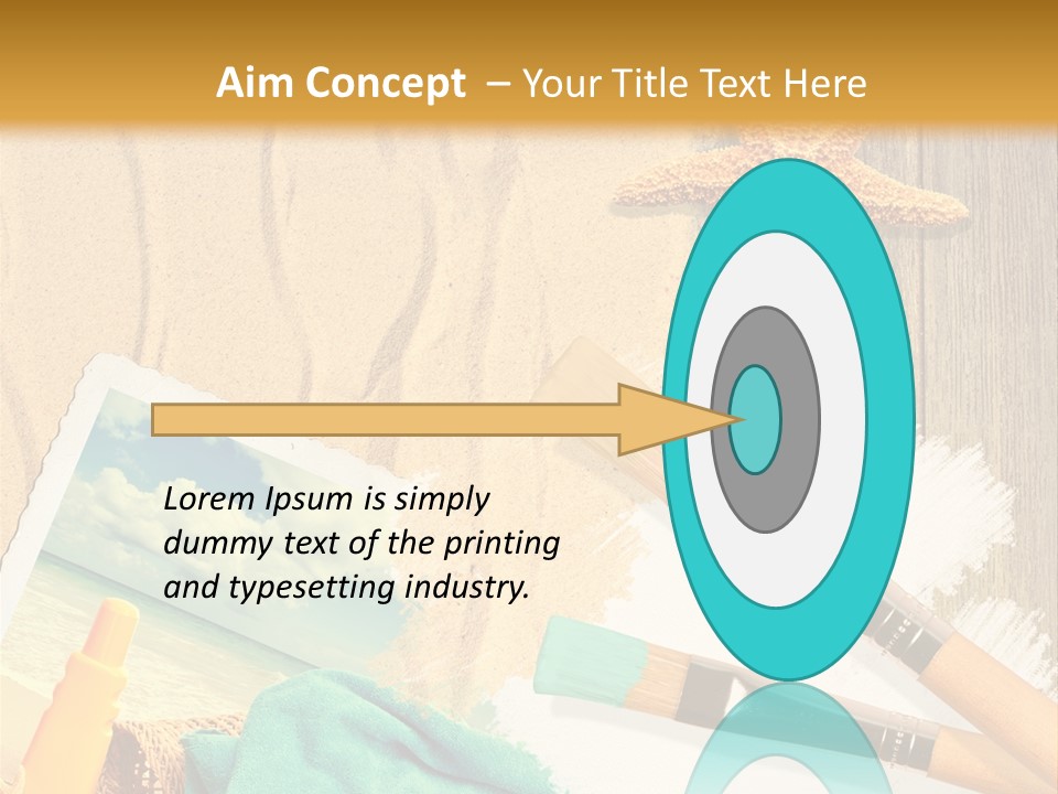 Lotion Art Paintbrush PowerPoint Template