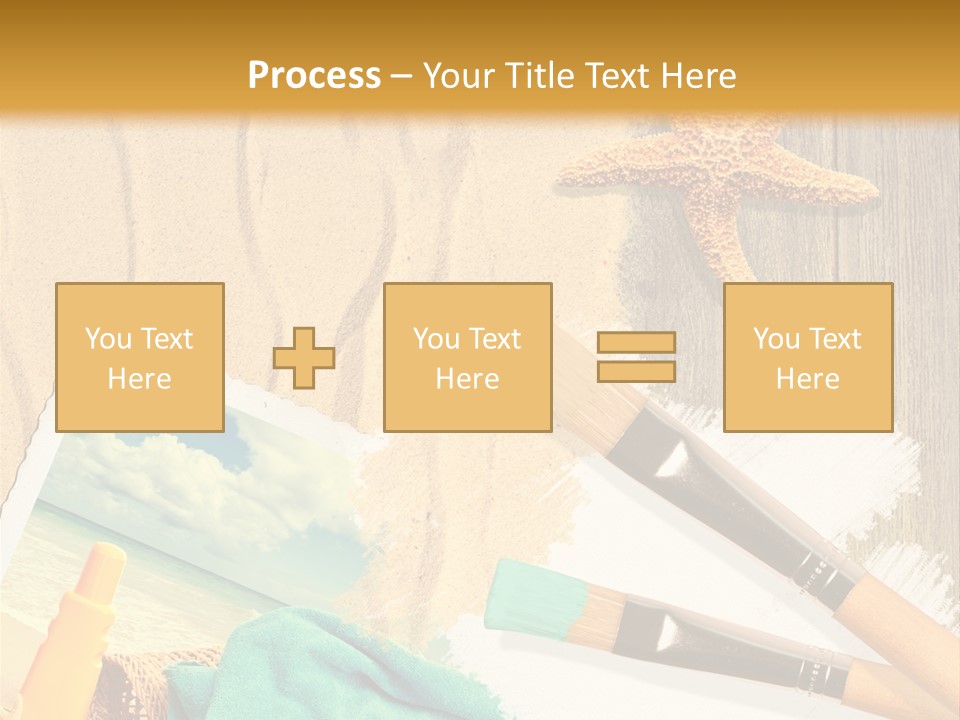 Lotion Art Paintbrush PowerPoint Template