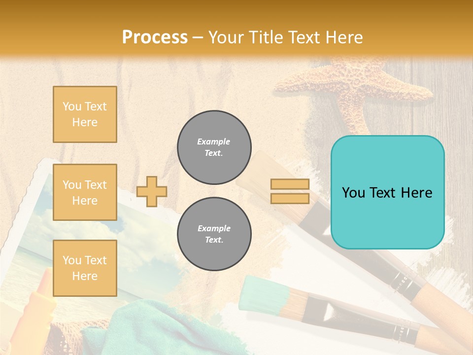 Lotion Art Paintbrush PowerPoint Template
