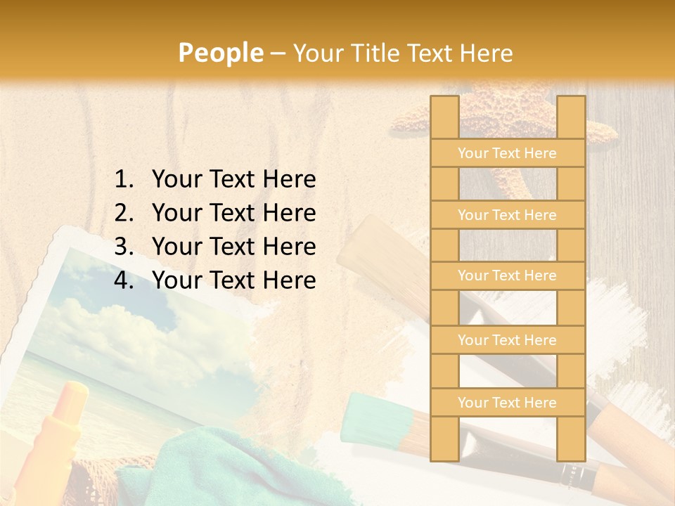 Lotion Art Paintbrush PowerPoint Template