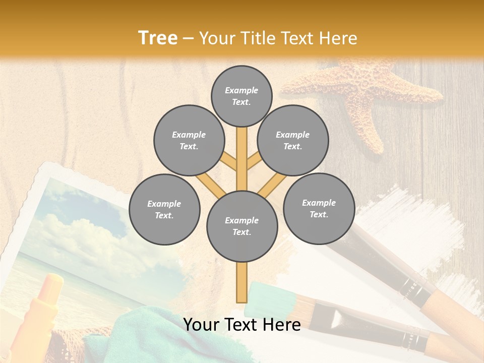 Lotion Art Paintbrush PowerPoint Template