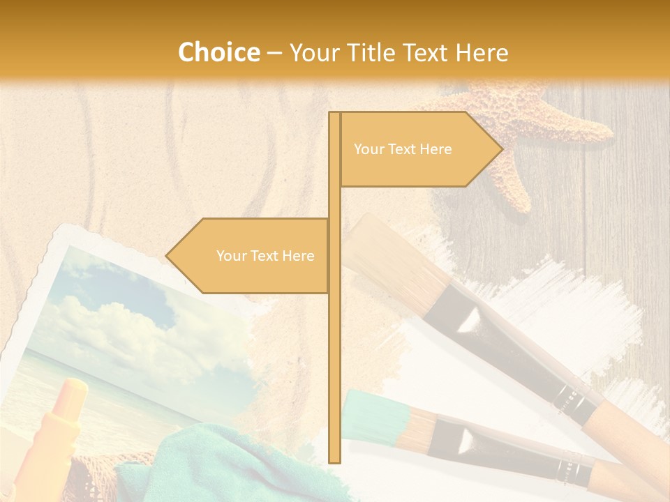 Lotion Art Paintbrush PowerPoint Template