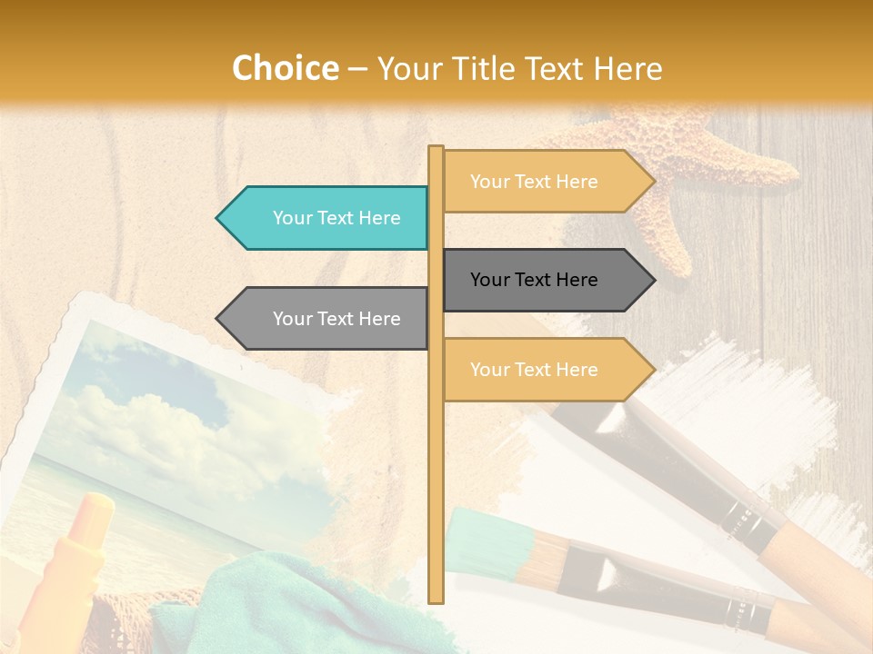 Lotion Art Paintbrush PowerPoint Template