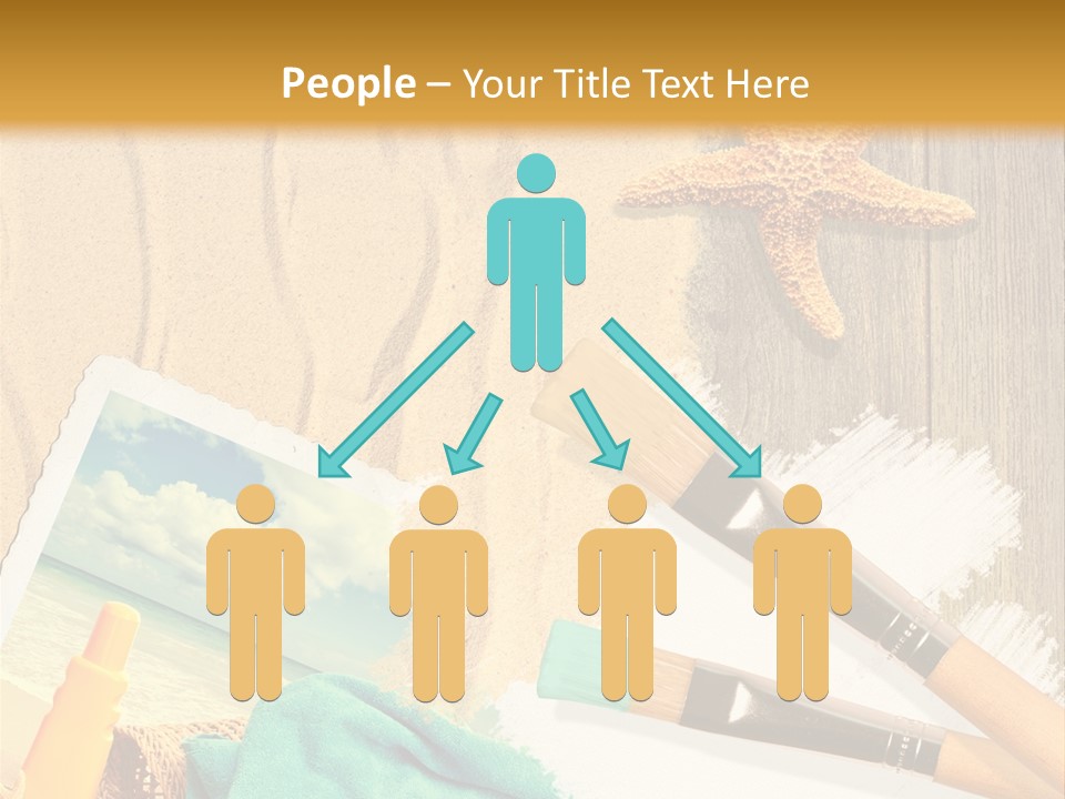 Lotion Art Paintbrush PowerPoint Template