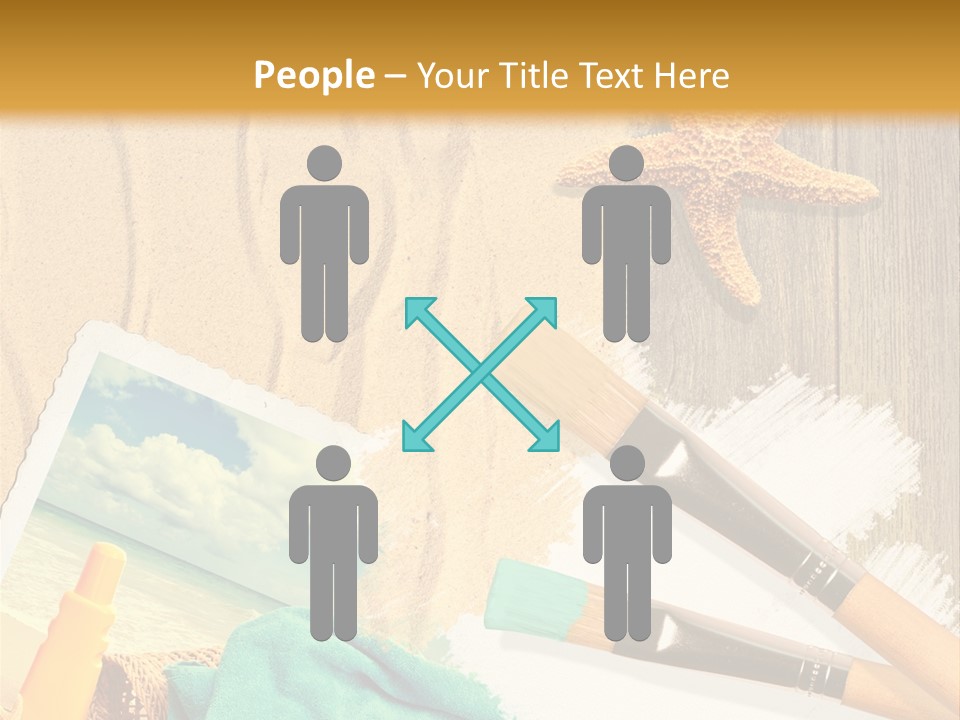 Lotion Art Paintbrush PowerPoint Template