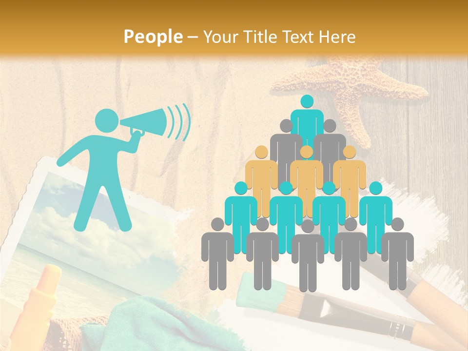 Lotion Art Paintbrush PowerPoint Template